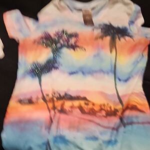 White Stag Multicolor Kids T-Shirt with Palm Tree Design